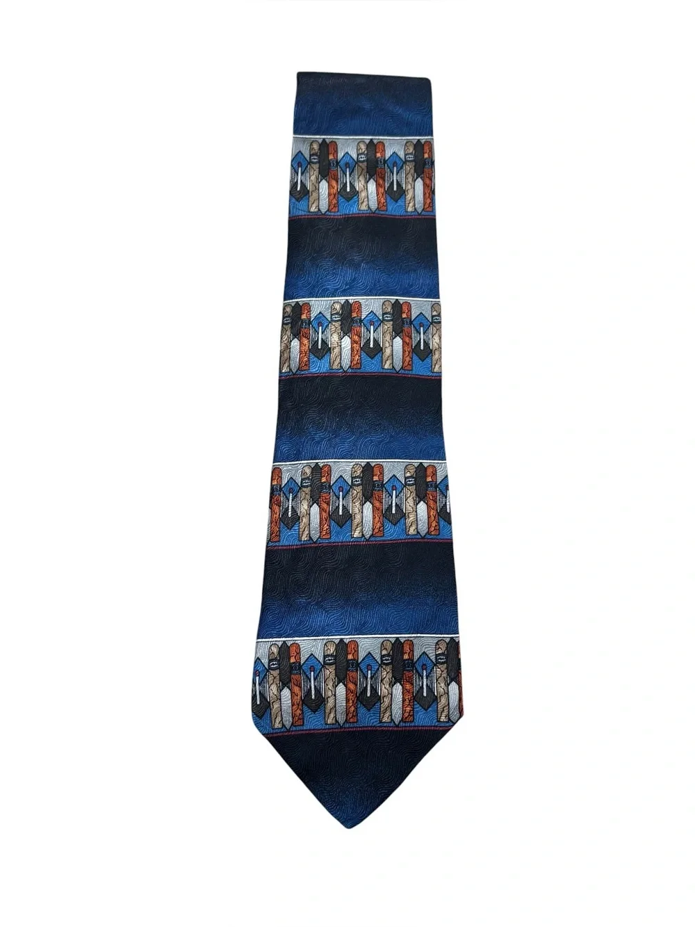 Men’s Vintage Novel-Tie by Roffe 100% Silk Cigar Print Neck Tie‎